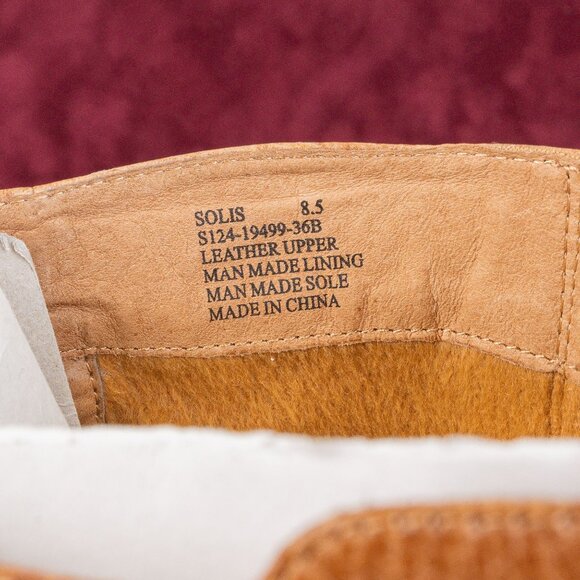 Miz Mooz Women Solis Retro Vintage Victorian Cognac Leather Heel Boots sz 8.5 - Picture 9 of 10